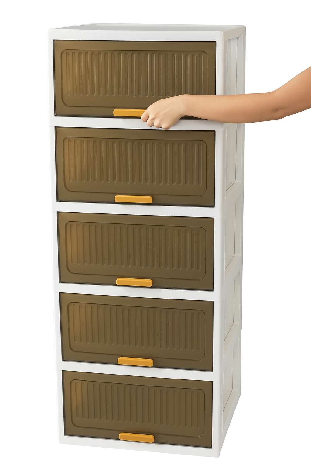 Organizador De 5 Niveles Plegable Con Ruedas Blanco