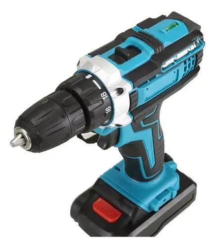 Taladro Inalámbrico 24 Piezas + 2 Baterías