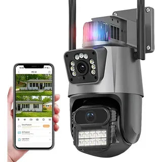 Camara De Seguridad Smart Ip Wifi Doble Lente 4k Ultra Hd Negro