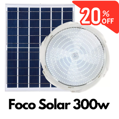 Foco Solar 300w panel Separado