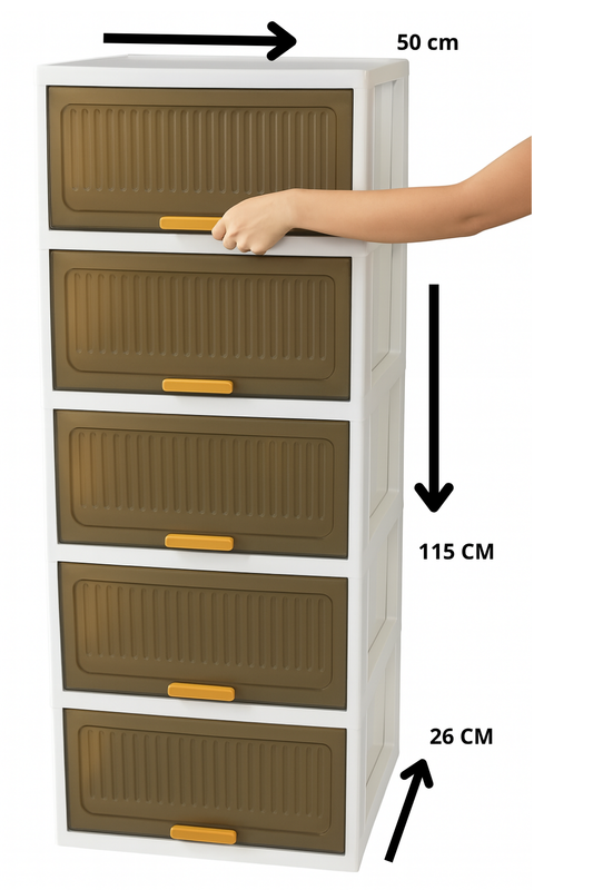 Organizador De 5 Niveles Plegable Con Ruedas Blanco