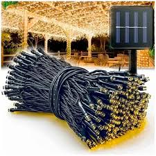 Luces Solares de 20 Metros Calidas