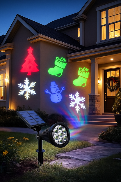 Proyector Solar Navideño