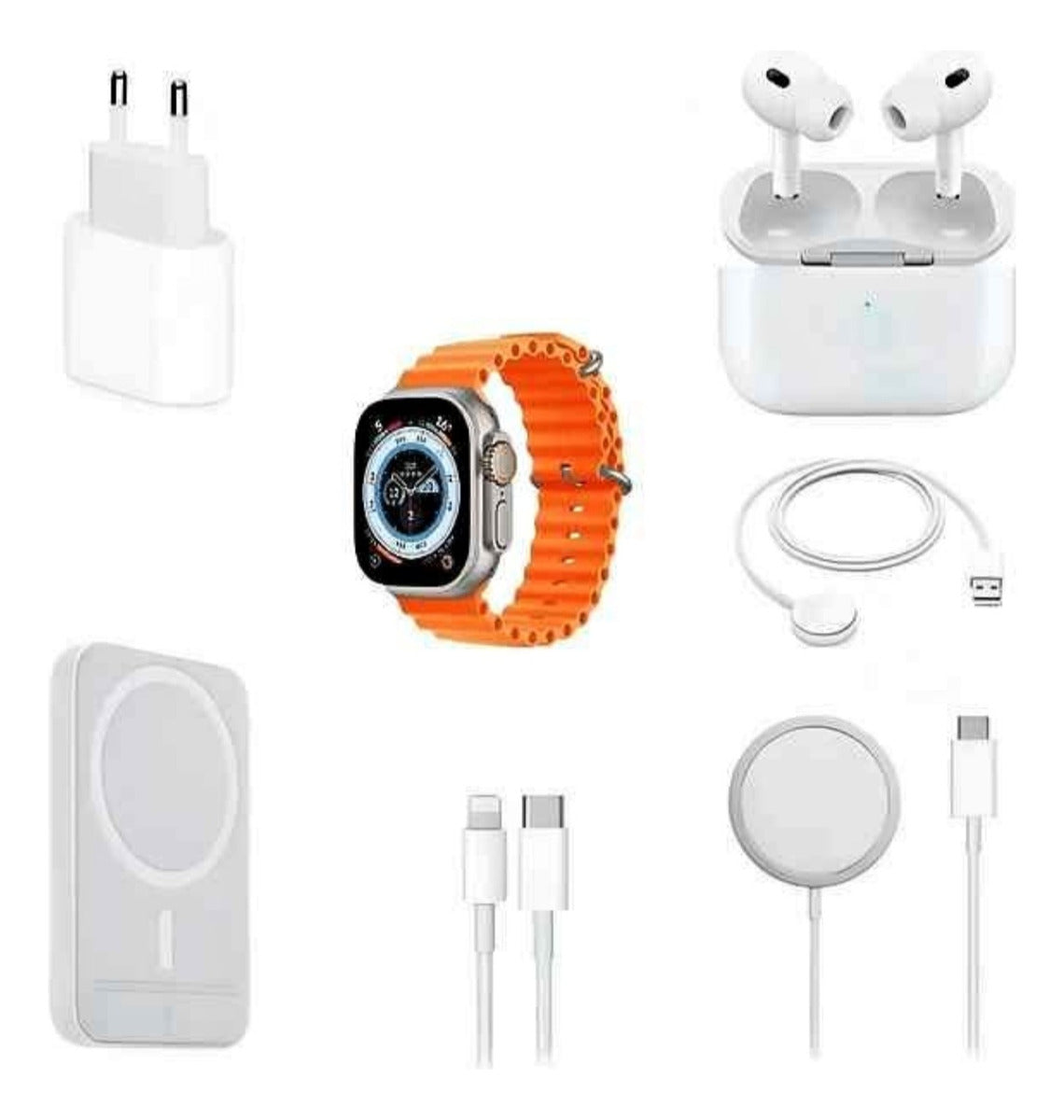 X8 Reloj Smart Unique + Audífonos Pro + Cargador Portátil
