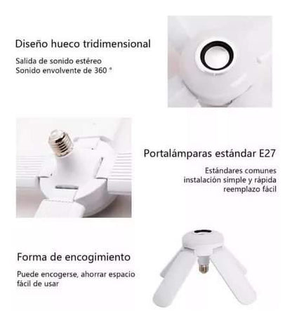 Ampolleta Parlante Con Bluetooth Ampolletas E27 4 En 1 Luces Color De La Luz RGB