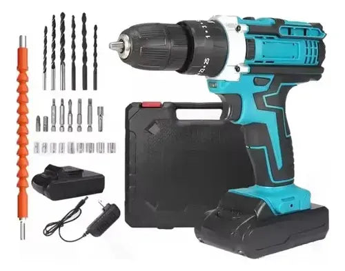 Taladro Inalámbrico 24 Piezas + 2 Baterías
