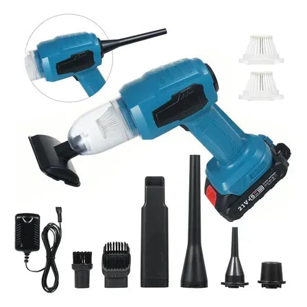 Potente Aspiradora Para Auto 120w, Seco Y Húmedo Batería Recargable Para Oficina Hogar + Accesorios