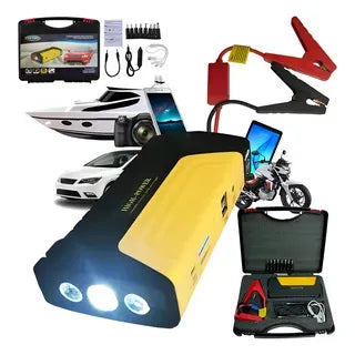 Partidor Cargador Powerbank Bateria Auto + Inflador De Rueda
